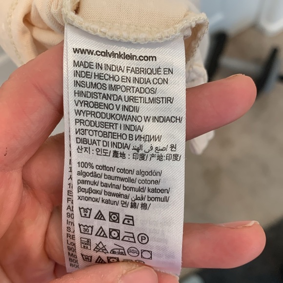 Calvin Klein Men's Cream Polo Shirt - Picture 9 of 9